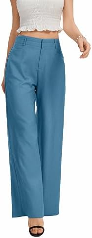 FUNYYZO Wide Leg Dress Pants for Women Work Slacks Business Casual Outfits