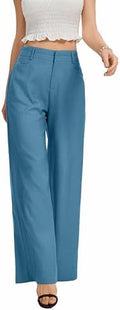 FUNYYZO Wide Leg Dress Pants for Women Work Slacks Business Casual Outfits