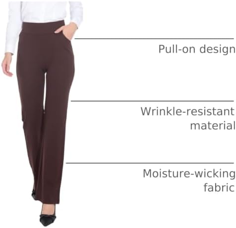 ZTN Womens Stretchy Dress Pants High Waist Work Casual