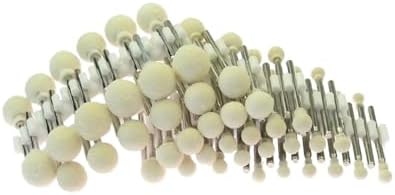 12 pcs/Bag Dia.4-12mm Felt Polishing Wheel 3mm Shaft Mounted Point Ball Trangle Shaped Die Grinder Drill Tool(TR10)