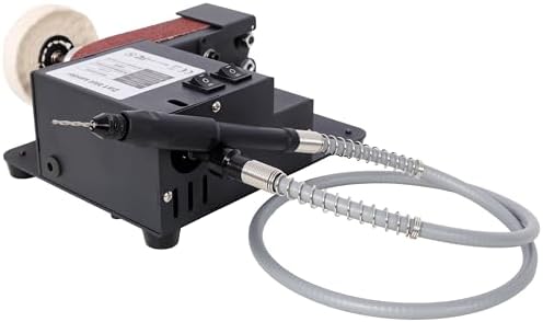 2-in-1 Belt Sander,350W Dual Motor Rotary Tool Sand Belt,Mini Electric Belt Sander Desktop Polisher,Multifunctional Power Tool