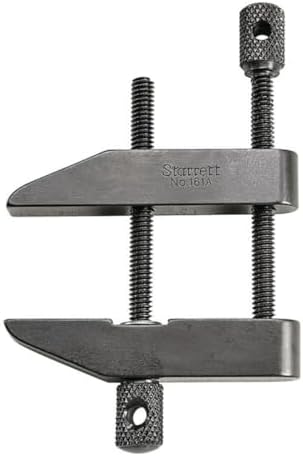 Starrett Toolmakers Parallel Clamp - Ideal for Holding Work in Tapping and Drilling - 1-1/4" Capacity, 13/16" Throat Depth, Hardened Steel, Nice Finish - 161A