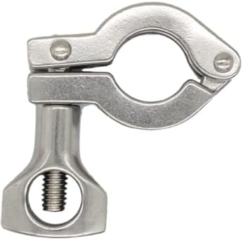 QiiMii 13MHHM Stainless Steel 304 Single Pin Heavy Duty Tri Clamp with Wing Nut for Ferrule TC 3/4"(3/4 Inch)