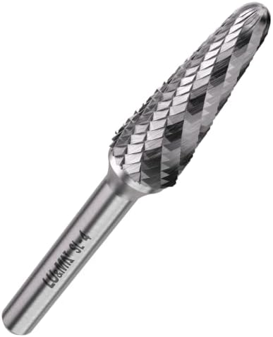 LU&MN SL-4 Tungsten Carbide Burr, 1/2" Head 1/4" Shank, 1 Pc