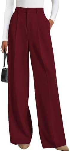PRETTYGARDEN Women's Flowy Wide Leg Dress Pants