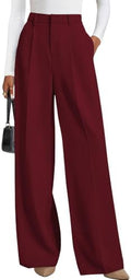 PRETTYGARDEN Women's Flowy Wide Leg Dress Pants