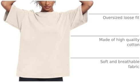 Womens Vintage Oversized T Shirts Acid Washed Baggy Cotton Tee Workout Gym Shirts Boyfriend Short Sleeve Tops