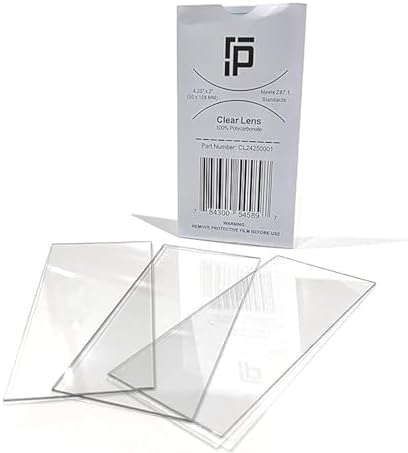 10 Pack of 2x4.25 Clear Welding Lenses, Replacement Clear Welding Lens 2x4 1/4, Welding Hood Clear Lenses, Top Protection For Welding Lens And Eyes, Lightweight, 0.04" Thick