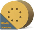 POWERTEC 50 PCS 100 Grit - 5 Inch 8 Hole Hook and Loop Sanding Discs, 5" Sanding Pads for Automotive, Drywall, Woodworking with Orbital Sander, Air, and DA Sander (44010G-50)