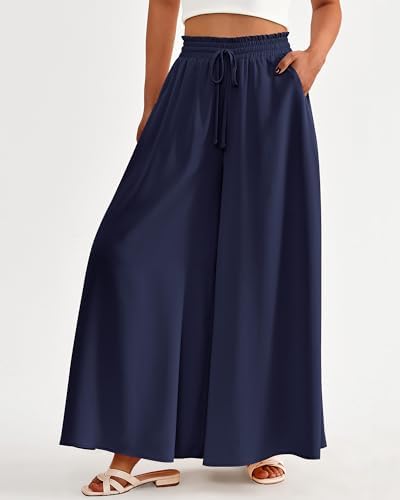 BTFBM Wide Leg Flowy Palazzo Pants for Women