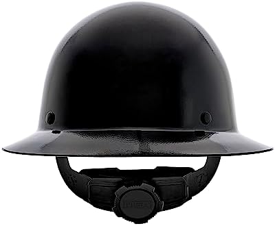 MSA Skullgard Full-Brim Hard Hat with Suspension - Non-Slotted Cap, Made of Phenolic Resin, Radiant Heat Loads up to 350F, Standard Size Hard Hat | Fas-Trac III Ratchet Suspension