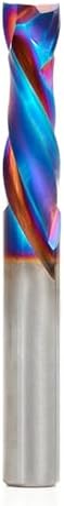 Amana Tool Spektra Extreme Tool Life Coated Solid Carbide CNC Compression Spiral Router Bit, 46172-K, 3/8 D x 1-1/4 CH x 3/8 SHK x 3 Inch Long 2 Flute