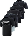 Liberty Imports 5 Pack Men's Active Quick Dry Crew Neck T Shirts