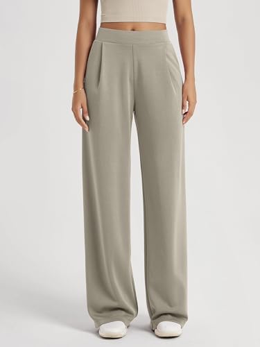 ODODOS Modal Soft Wide Leg Pants for Women High Waist Casual Relaxed Pants with Pockets-27/29"/ 31" Inseam