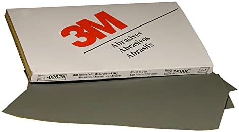 3M Wetordry Abrasive Sheet, 02625, 2500+ Grade, 5 1/2 in x 9 in