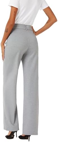 iChosy Womens High Waist Wide Straight Leg Trousers Casual Slacks Dress Pants with Pockets