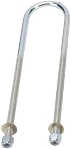 Speedway Motors Leaf Spring U-Bolt Kit for 2-1/2” Axle Tubes, 8.5 Inch Long Steel U-Bolts with 1/2-20 Threads, Washers & Nylock Nuts Included, Fits Ford 8 Inch & GM 10 Bolt Axles