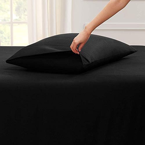 1000 Thread Count 4pc KING SIZE Egyptian Bed Sheet Set,Deep Pocket, SOLID BLACK