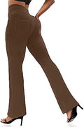 VOOVEEYA Women's Bootcut Leggings - Bootleg Yoga Pants Flare with 4 Pockets
