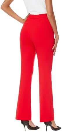 iChosy Women's Stretch Straight Leg Dress Work Pants Business Casual Slacks
