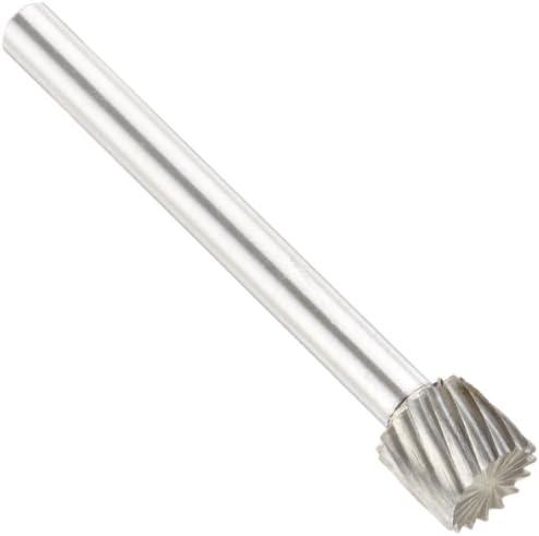 Drill America SB-51 Carbide Burr/Rotary File Cylindrical End-Cut Double Cut for Die Grinder 1/4" Dia. x 3/16" Cut Length with 1/8" Shank and 1-11/16" Overall Length, DUL Series