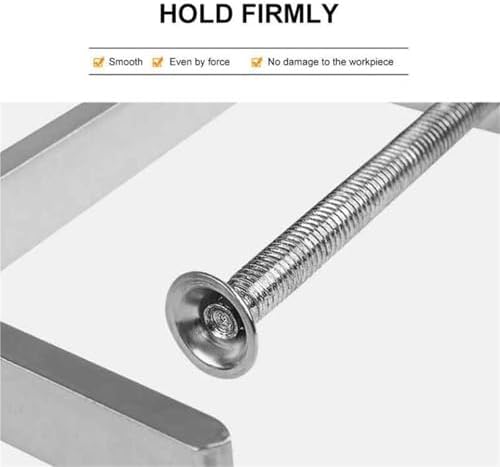 2 Pcs Woodworking G-type Fixture Steel Strong F-clip Board Flat Clamping Device C-type Rocker Carpentry DIY Fixed Clip For Woodworking(Silver A)