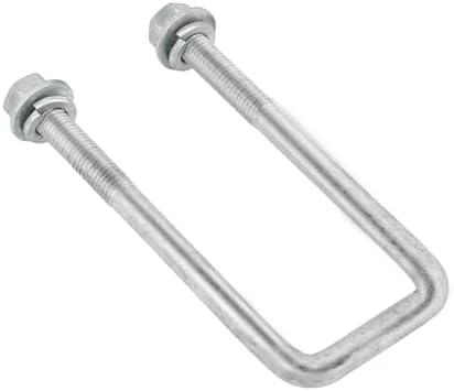 Stainless Steel Square U Bolt Kit for Boat Trailer Axle Leaf Springs, for 2x2 Axle - 5 1/4" Long,2 inch Wide Square U-Bolts with Nuts and Frame Plate for Trailer Automobiles Trailer.