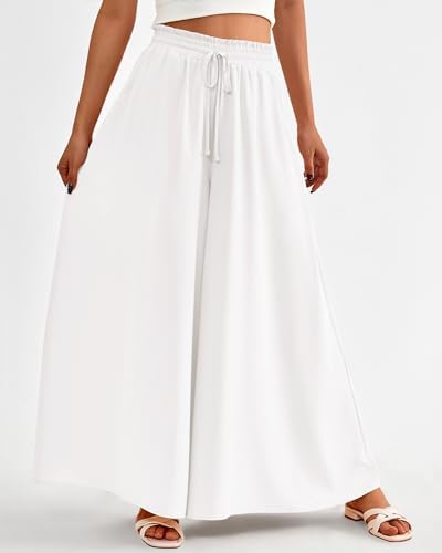 BTFBM Wide Leg Flowy Palazzo Pants for Women