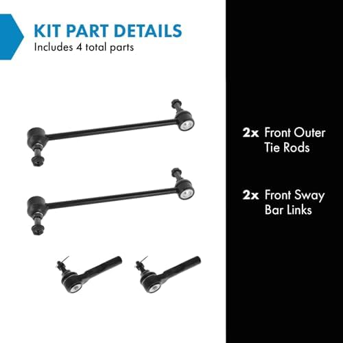 TRQ Front Steering & Suspension Kit Sway Bar Stabilizer Link Tie Rod
