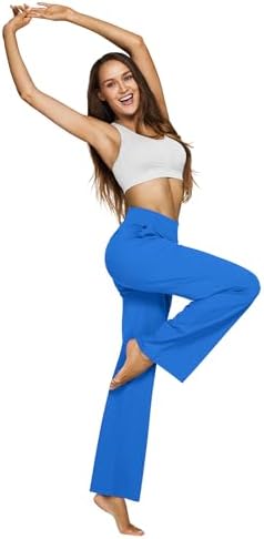 G4Free Yoga Pants for Women Wide Leg Pants with Pockets High Waisted