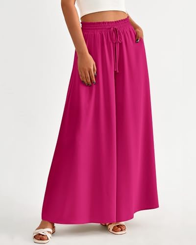BTFBM Wide Leg Flowy Palazzo Pants for Women
