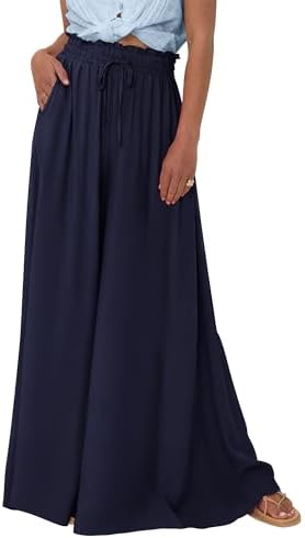BTFBM Wide Leg Flowy Palazzo Pants for Women