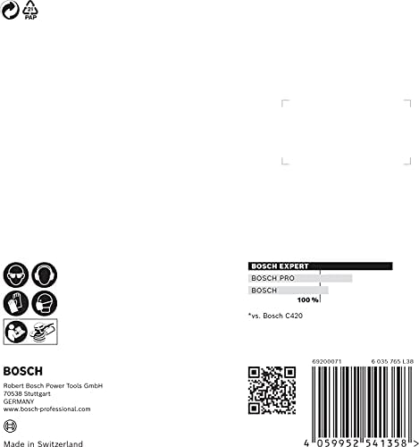 Bosch Professional 5x Expert C470 Sandpaper (Ø 115 mm, Grit 120, Accessories Orbital Sander)