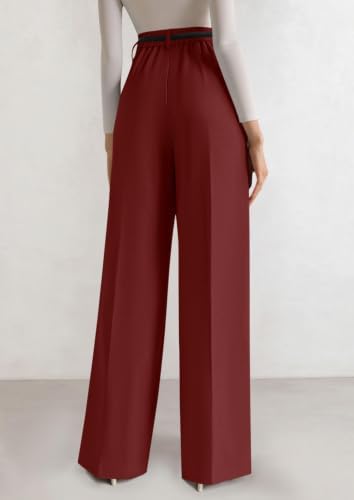 PRETTYGARDEN Women's Tailored Wide Leg Work Dress Pants