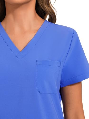 COZYFIT Scrubs for Women Set - Stretch V-Neck & Jogger Pant with 9 Pockets