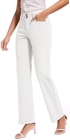 KICZOY Women Dress Pants Stretch Business Straight Leg with Pockets Wear to Work Casual 2026 Suitpants