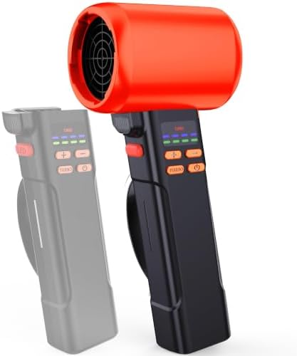 730PRO Car Blower for Drying Cordless | Up to 260MPH 740CFM Turbo Dryer Air Leaf Blower | Detachable Handle, 3.5H Type-C 2A Fast Charge, 5 Speeds, for Car/Hood/Yard/Sawdust/Fluffy (Dark Orange Black)