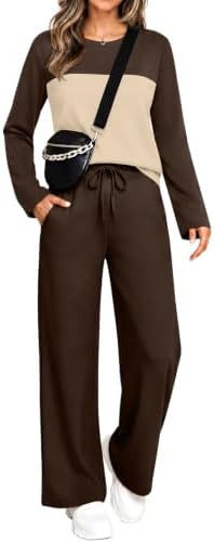 WIHOLL Two Piece Sets for Women Fall Outfits Casual Matching Lounge Sets