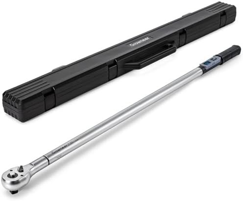 GROWNEER Digital Torque Wrench, 36.8-737 Ft-lbs/50-1000 Nm, 3/4'' Drive Inch Pound Torque Wrench with Buzzer & LED Indicator, Electronic Torque Wrench for Tractors, Trucks, Motor homes, and industrial