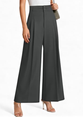 PRETTYGARDEN Women's High Waisted Wide Leg Dress Pants