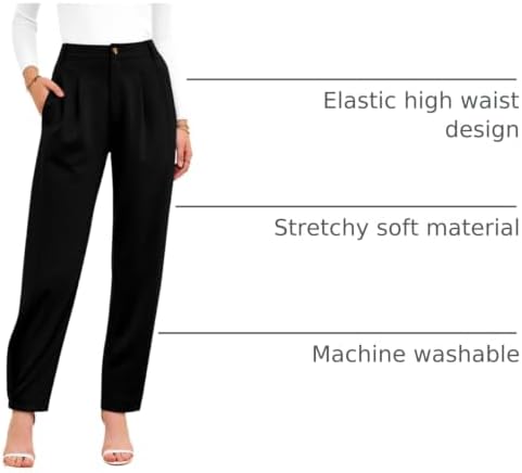BTFBM Business Casual Outfits for Women Tapered Work Pants