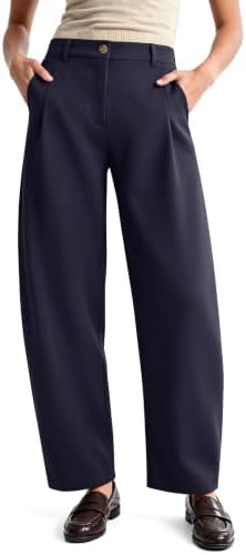 NIMIN Women Barrel Work Pants High Waisted Business Casual Trousers