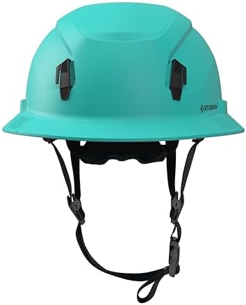 STUDSON SHK-1 Full Brim Safety Helmet Non-Vented: ANSI/ISEA Z89.1 Type II Compliant (R 2019), Lightweight & Breathable, NFC Emergency Contact Chip, One Size, Class E Protection
