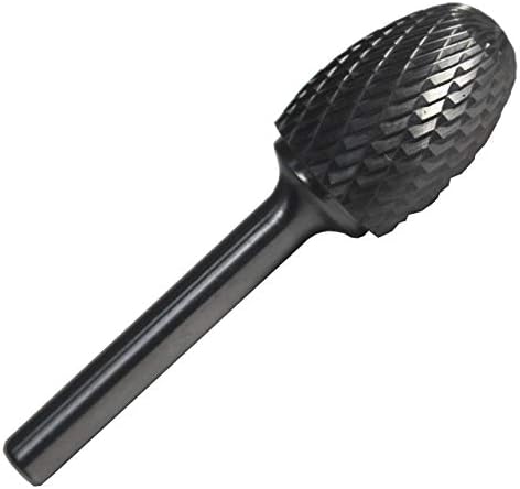 Drill America SE-11 Carbide Burr/Rotary File Oval Double Cut for Die Grinder 3/16" Dia. x 5/16" Cut Length with 1/4" Shank and 2" Overall Length, DUL Series