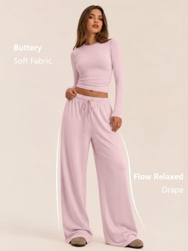 Trendy Queen Women's 2 Piece 2026 Fall Fashion Lounge Set with Pockets
