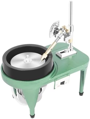 Gem Faceting Machine, Jewelry Polisher Flat Grinder Jade Stone Angle Polisher Machine Ring Surface Grinder with Manipulator 110V (2800RPM)