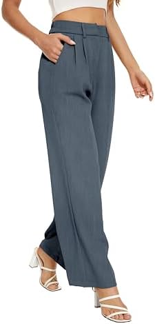 FUNYYZO Wide Leg Dress Pants for Women Work Slacks Business Casual Outfits