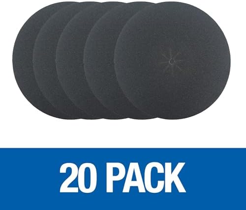 Mercer Industries 407012 Silicon Carbide Cloth Floor Sanding Edger Discs, 7" x 5/16" Hole, Grit 12X (50 pack)