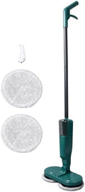 Pwshymi Electric Mop Lightweight Cordless Electric Mop with Water Sprayer, Rechargeable for Hardwood Tile Marble Floors (Green)