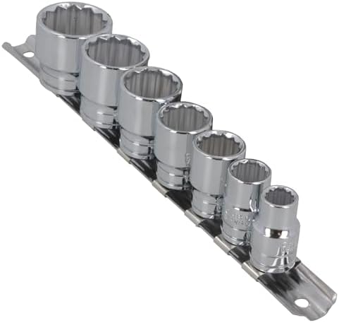 Whitworth/BSF/BSW 3/8" drive shallow sockets 7pc set 1/8"-1/2" bi hex LSR29